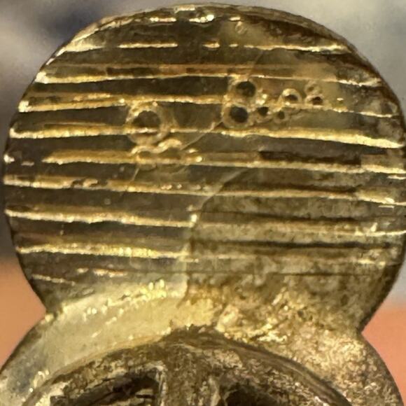 VTG Gold Tone Filigree Flower Clip On Earrings Marked Germany 1950s MCM Retro - Picture 7 of 8